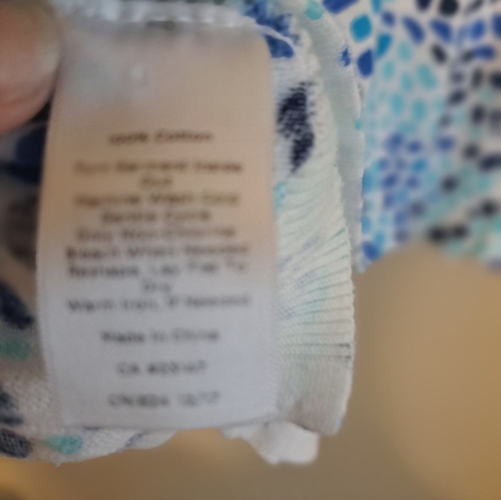 Blue Patterned Women's Top - Picture 6 of 10